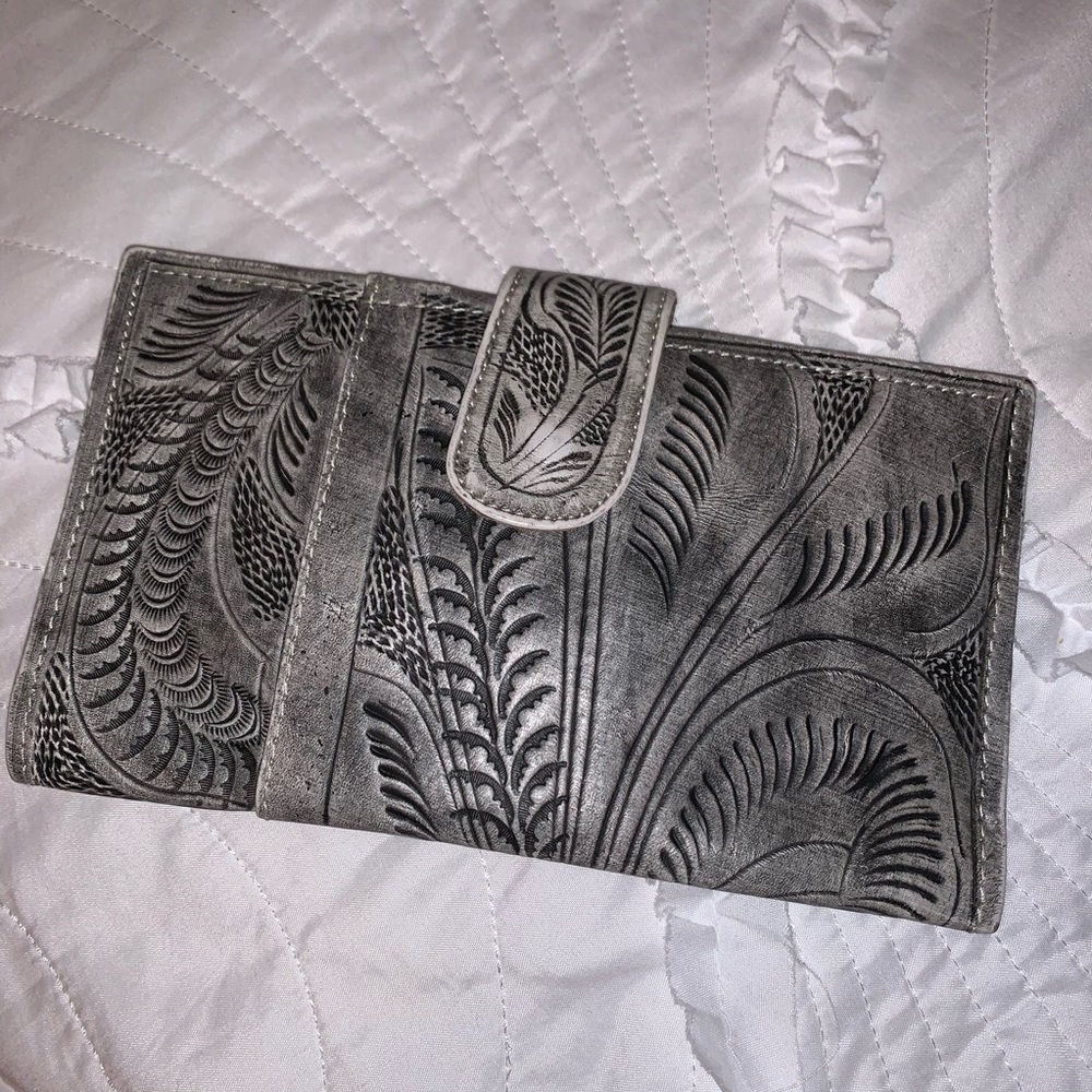 Real Leather Embossed Wallet